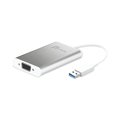 J5Create USB to VGA Adapter, 5.91", Silver/White JUA311